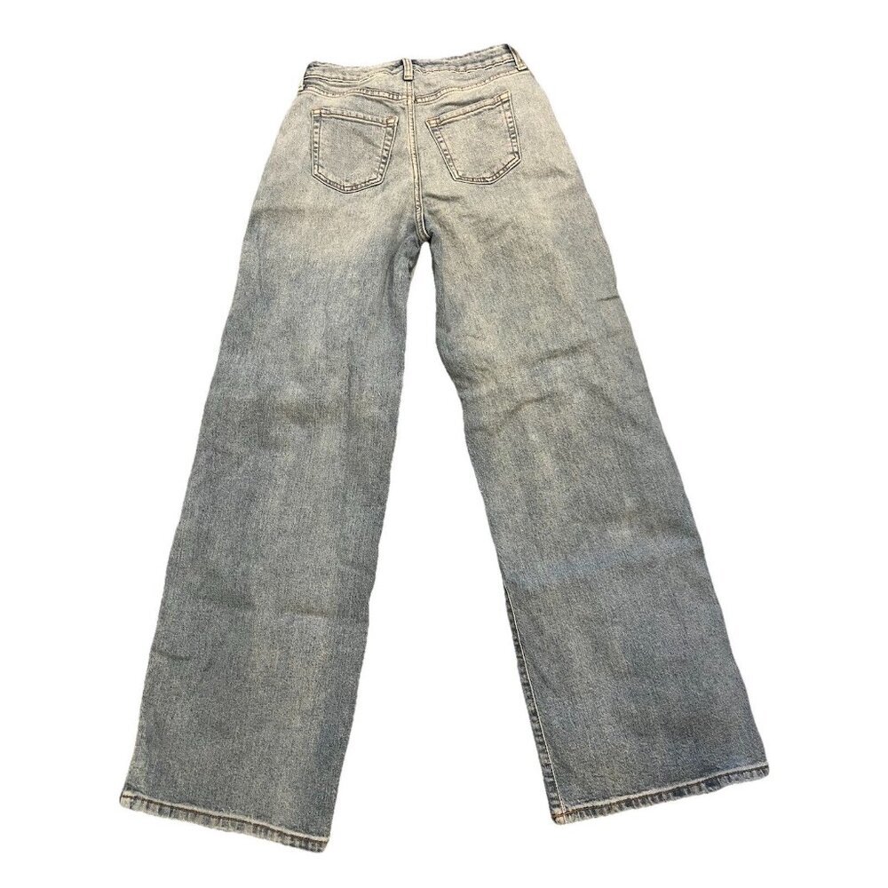 Y2K Baggy Jeans Women’s Size 2R Blue Denim High-Rise Grunge Skater 90’s Retro - Picture 2 of 10